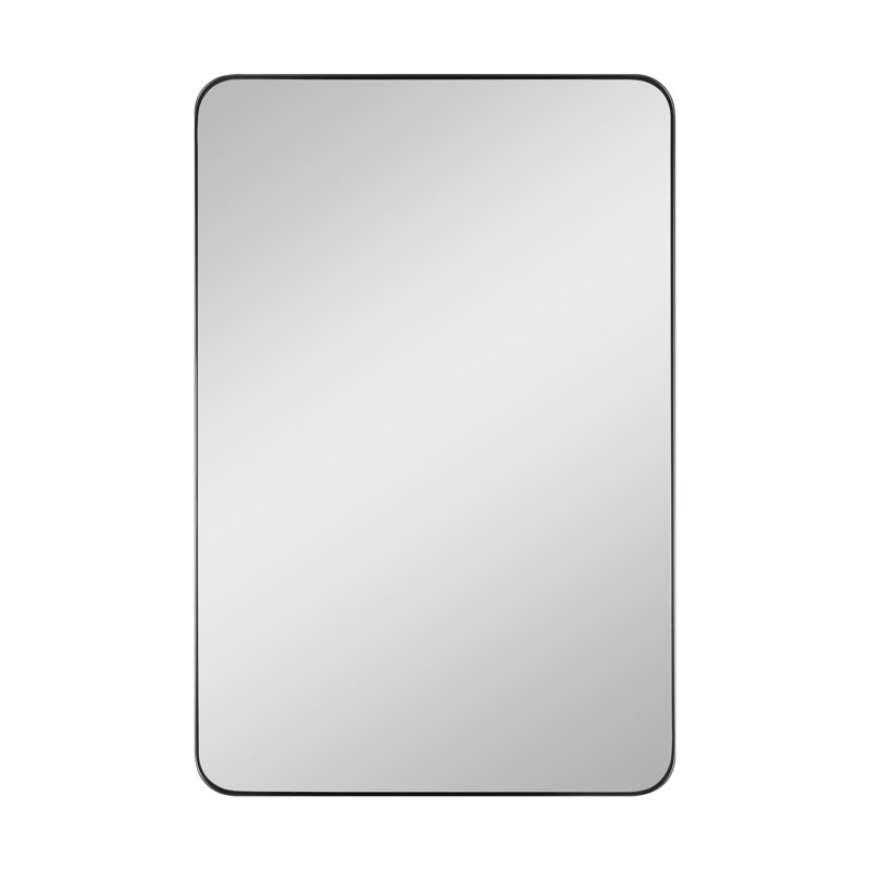 Planer Medium Rectangular Mirror from Generation Lighting , 36" x 24", Matte Black