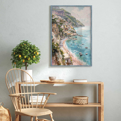 «Coastal Charm», impression encadrée sur papier par Azure Artisanal Studio