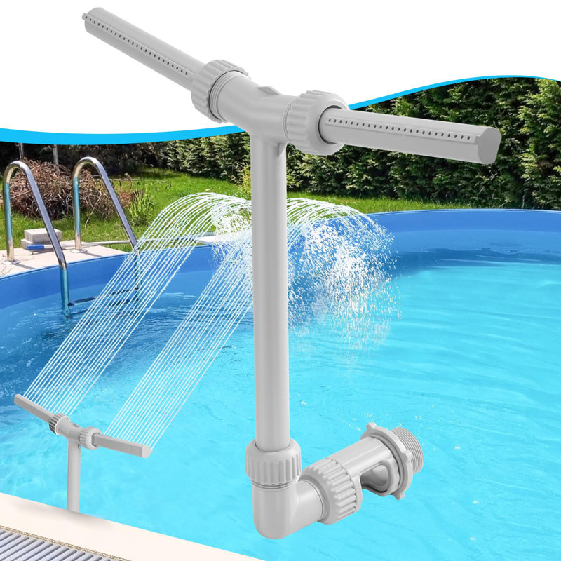 Cascade de piscine à double jet pour piscines hors terre et creusées, accessoire d'arrosage réglable pour piscine à haute pression