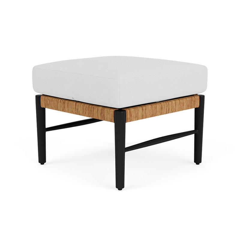 Galloway Outdoor Ottoman, Canvas Natural