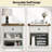 1 Drawer Sets Nightstands with Storage Tray and Built-in Charging Station-1802690338