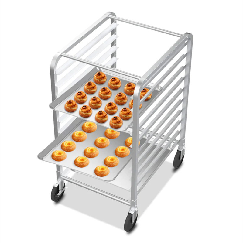 Nadyia 20.2'' W Stainless Steel Shelving Unit with Wheels