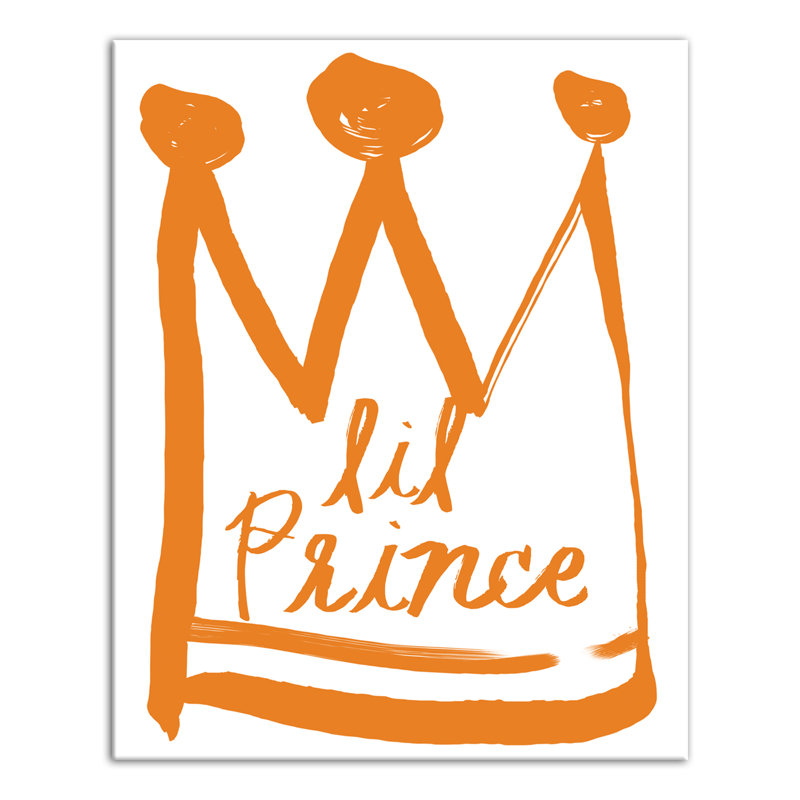 Art sur toile little prince Brewer, H 10 po x l 8 po x P 1,25 po, Orange