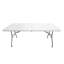 Table pliante en granit blanc Techni Home 6 pi avec poignée facile à transporter