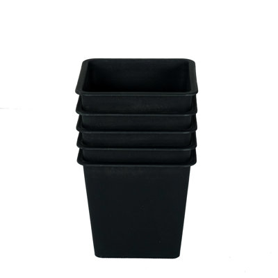 5" Square Nursery Planting Pot - Crack Proof Plastic With Drainage  5 . Suitable For Various Plant Types Garden Container Hole For All Kinds Of Indoor And Outdoor Plants