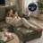 3 Piece U-Shaped Sectional Sofa Bed Pull Out Sleeper Couch With Storage Ottoman-908796318