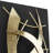 Metal Dimensional Abstract Home Wall Decor with Black Wood Backing-1382404633