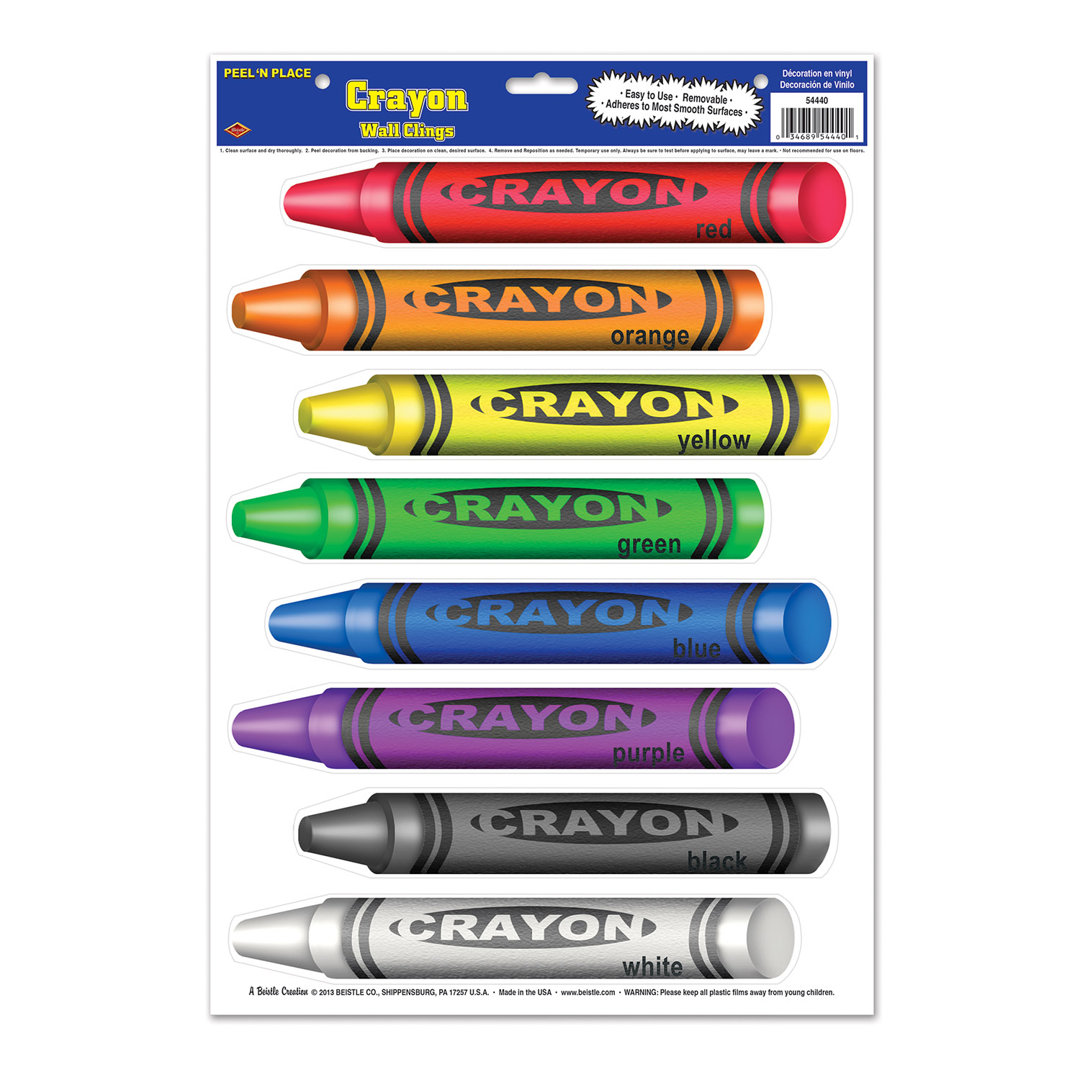 Crayons Peel 'N Place (Set of 4) The Beistle Company