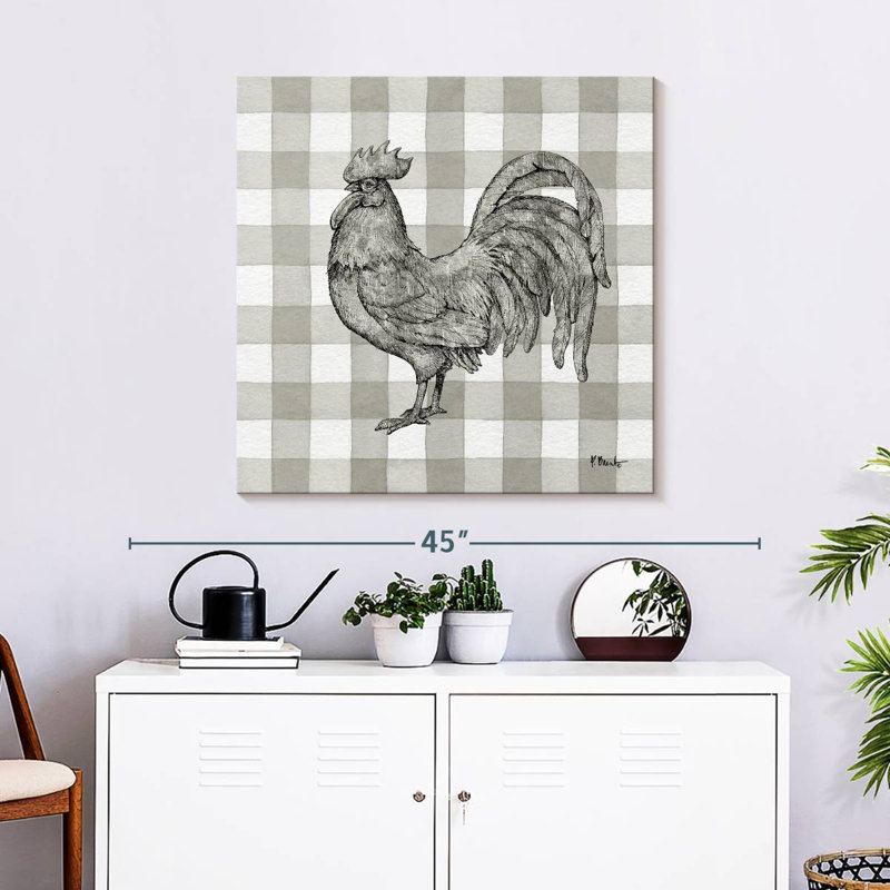 Brampt Lined Rooster II, 30" H x 30" W
