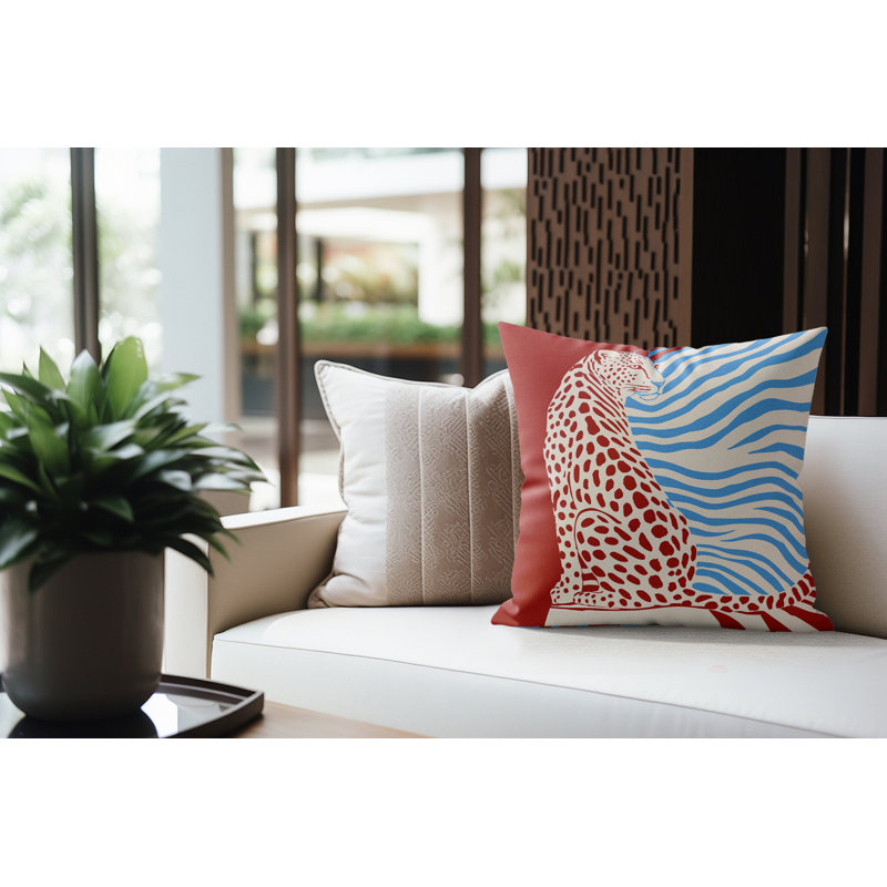 Coussin intérieur en faux suède Damisa, 16 po x 16 po, Éclat de framboise