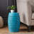 Cylindrical Accent Side End Table For Living Room, Industrial Blue Indoor/Outdoor Coffee Table | Gift Idea-166030482