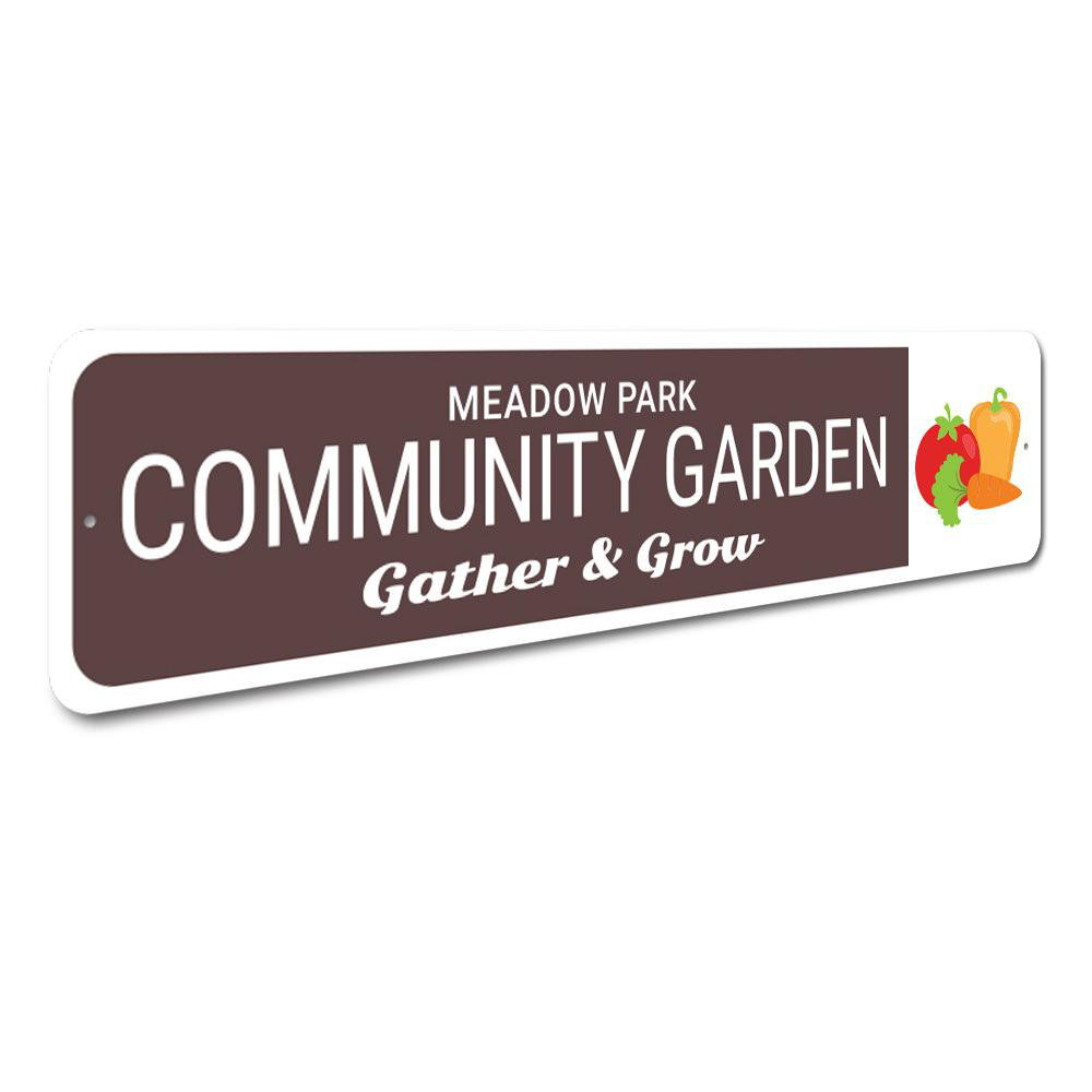 Community Garden Aluminum Sign Lizton Sign Shop, Inc 