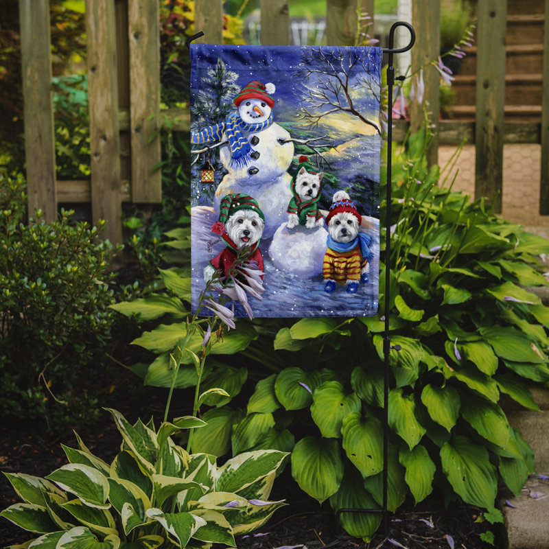 Drapeau de jardin en polyester à 2 côtés Graziello Bichon Frise Do It Better 1 x 0,11 pi, Westie boules de neige - Fêtes