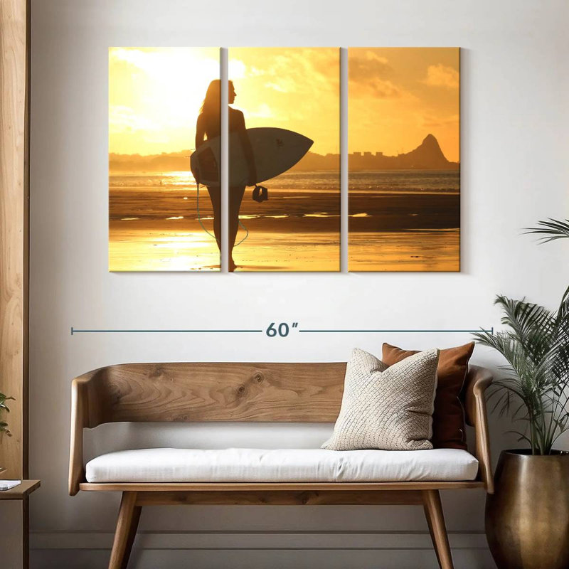 Senne Surfboard Sunset, 32" H x 50" W