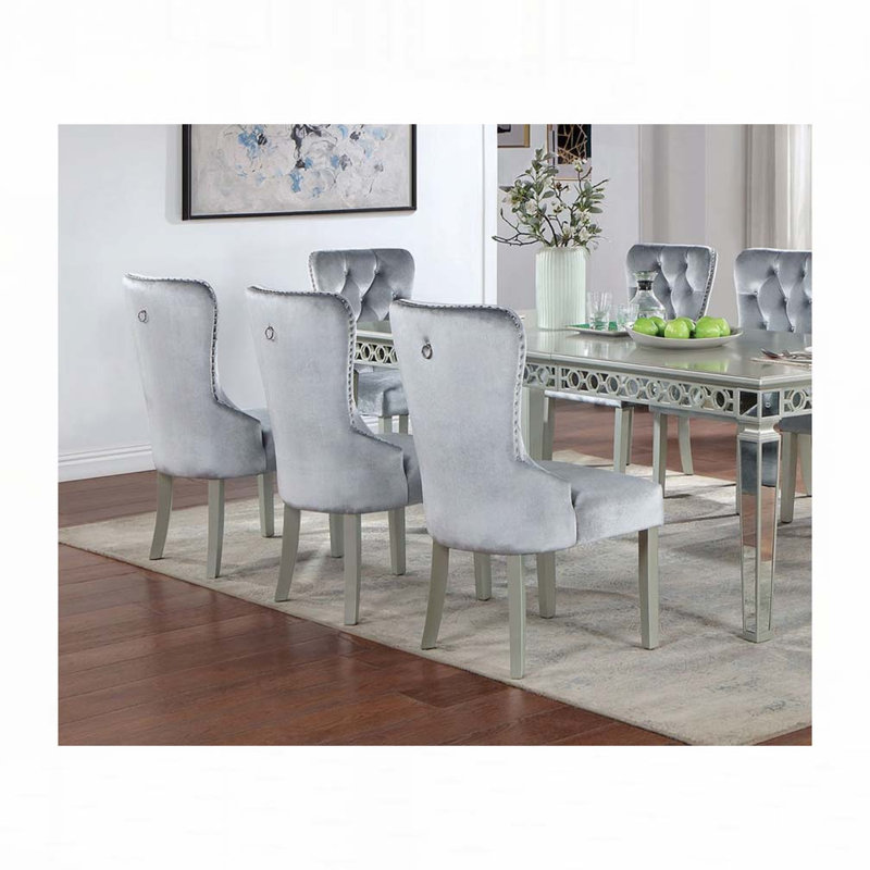 Chaises de salle à manger rembourrées Flannelette