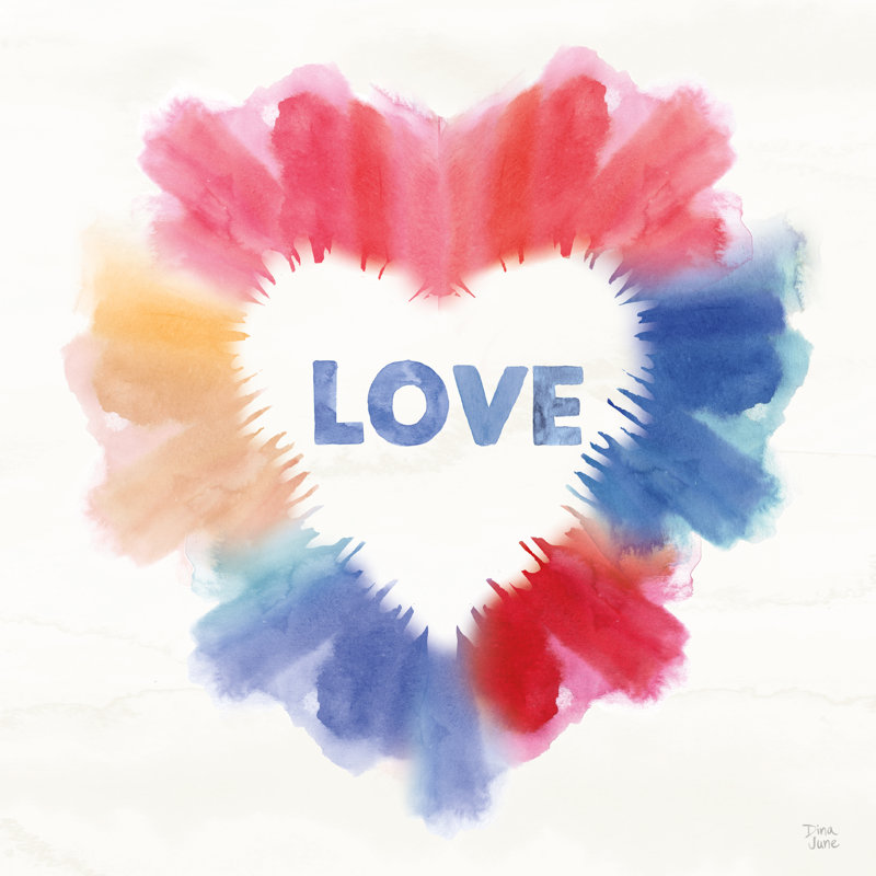 Rainbow Love I by Dina June - Wrapped Canvas Print, 122cm H x 122cm W