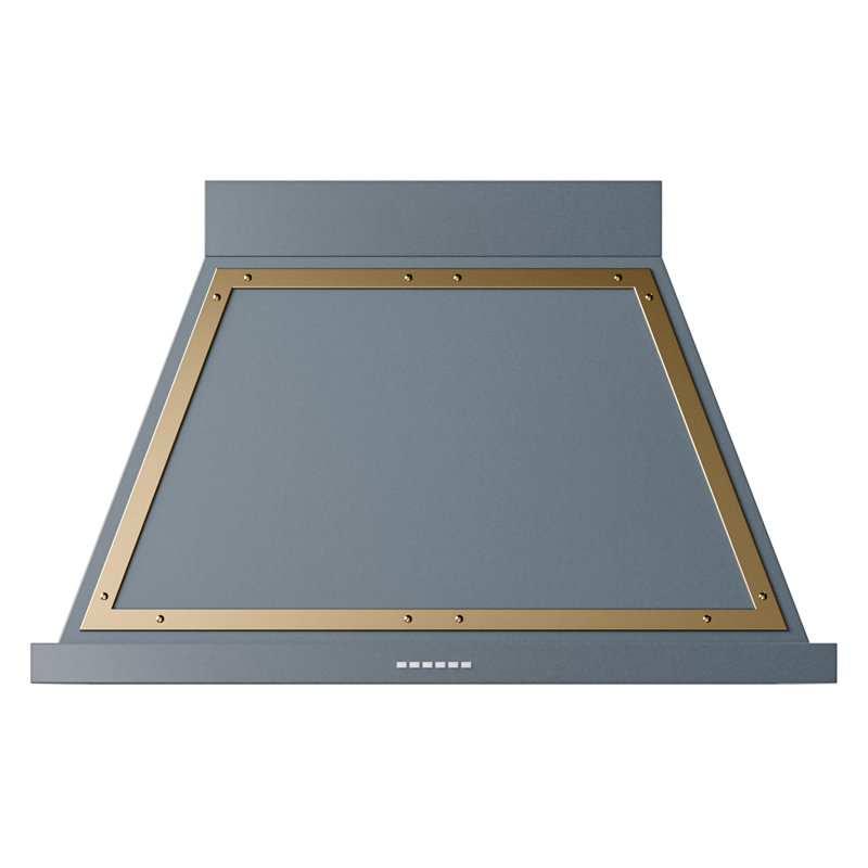 Hotte murale 30 pouces ILVE Nostalgie II Noblesse avec 600 pi³ / min, Gris-bleu / laiton