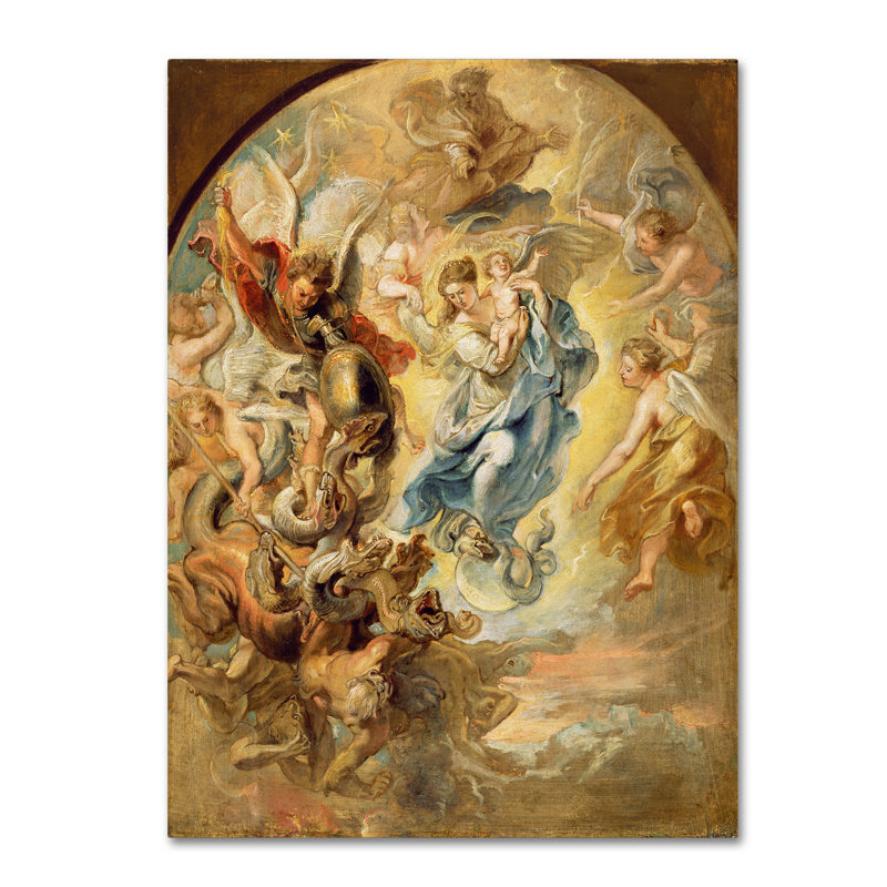 « virgin as the femme of steampunk » par impression sur toile tendue Peter Paul Rubens, H 32 po x l 24 po