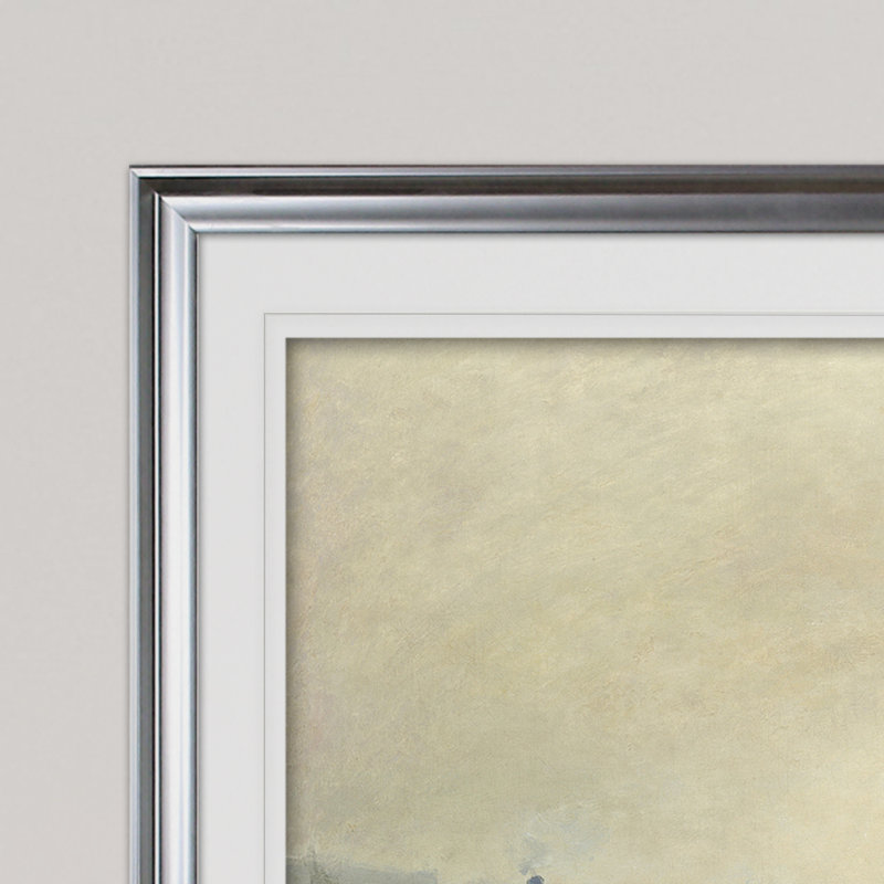 « thames ci-dessous westminster » par claude monet imprimé, H 31 po x l 43 po x P 1,5 po, Cadre argenté