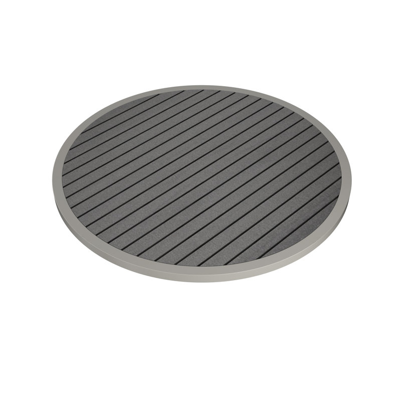 Manufactured Wood Round Table Top, Silver/Slate, 36"