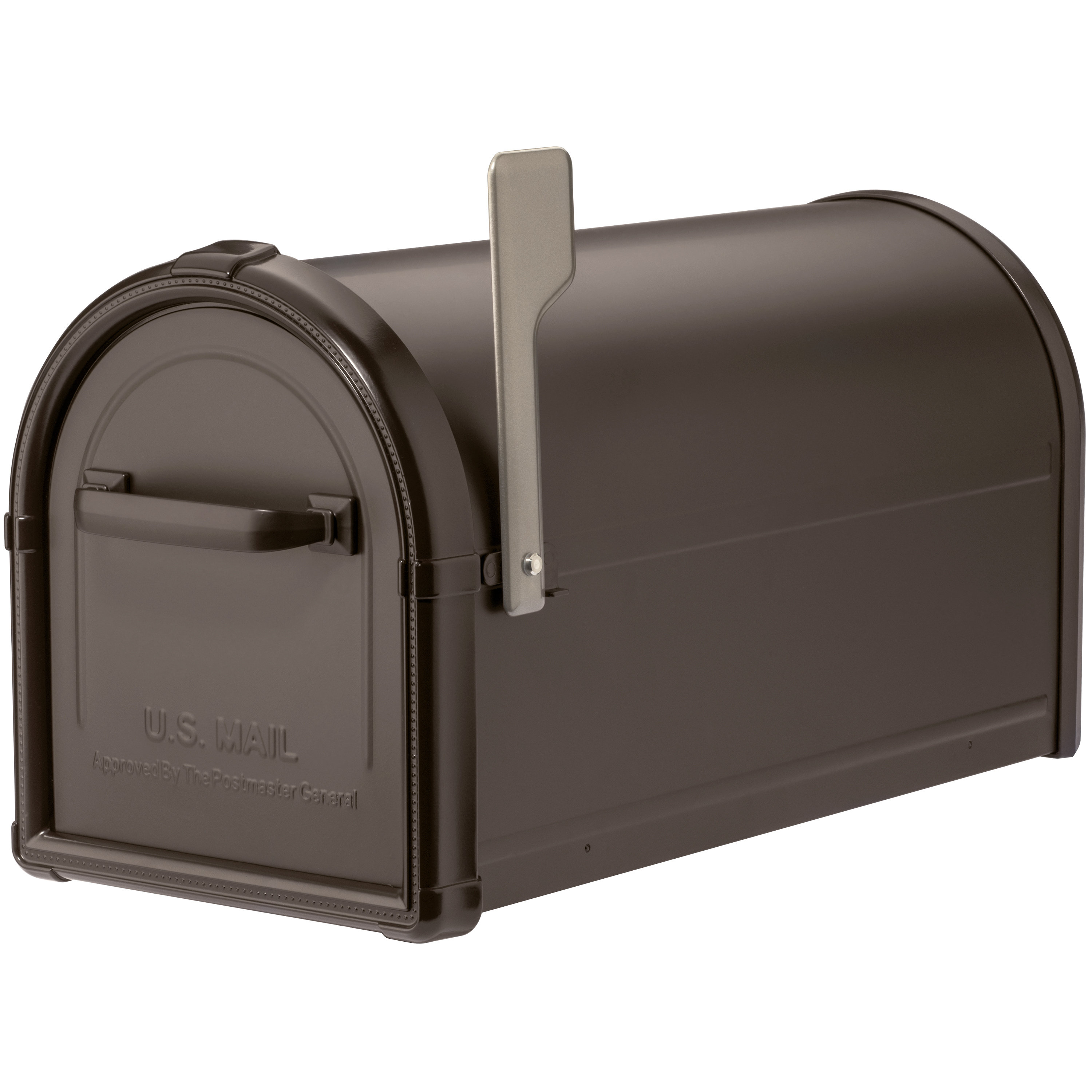 Architectural Mailboxes Hillsborough Steel Post Mounted Mailbox with Closure & Reviews