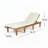 Outdoor Wood Chaise Lounge with Cushion