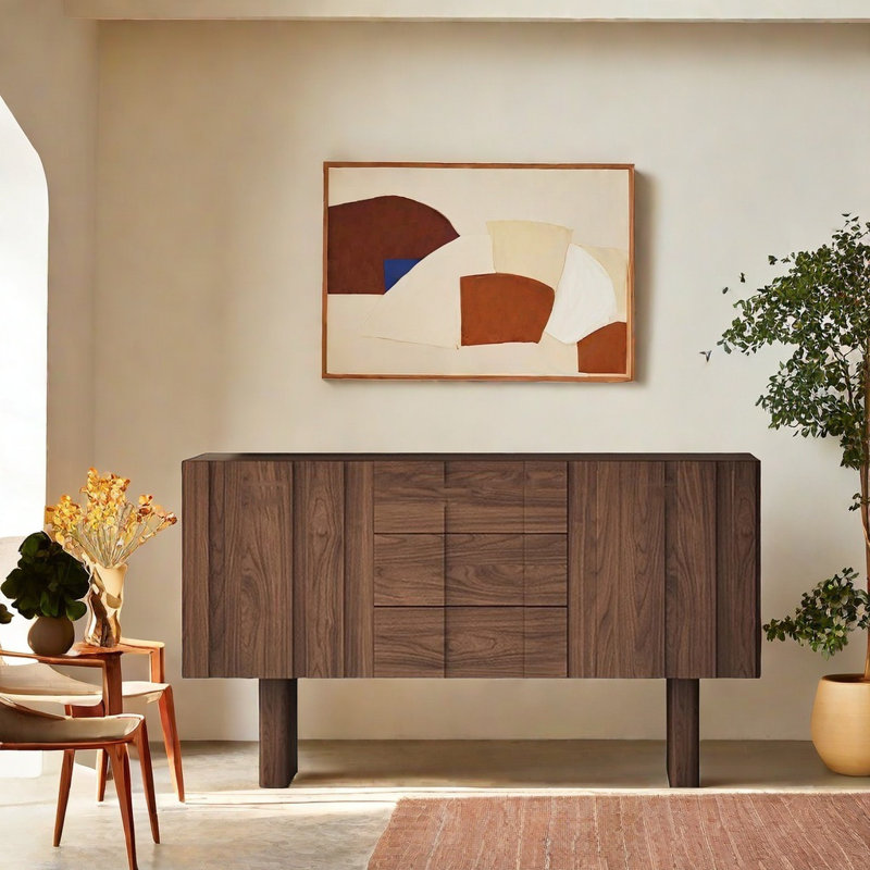 Retro    Minimalist   Sideboard, Walnut