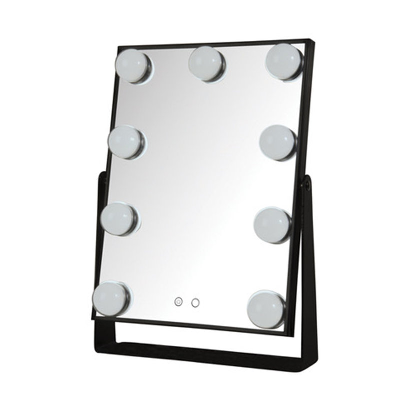 Jerdon 11.75" x 15.75" Lighted Tabletop Makeup Mirror, Plug In