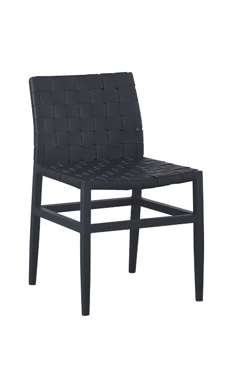 Metal Chair w/ Black Vinyl Woven Seat & Back,19 lbs ERF, Inc.