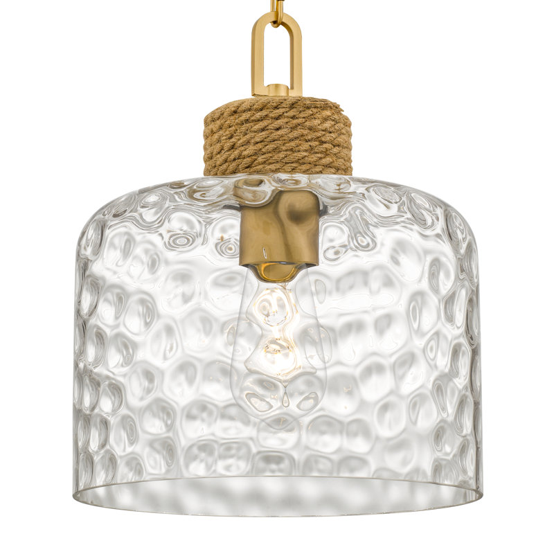 Baltic 1-Light Brushed Gold Mini Pendant Light