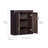 Ameer Modern Boho Over-the-Toilet Storage Wall Cabinet with 2 Rattan Inlay Doors, Adjustable Shelves & Solid Wood-1076687725