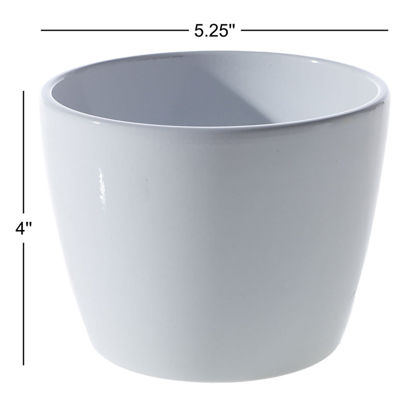 Marcie Ceramic Pot Planter, 4" H x 5.25" W x 5.25" D