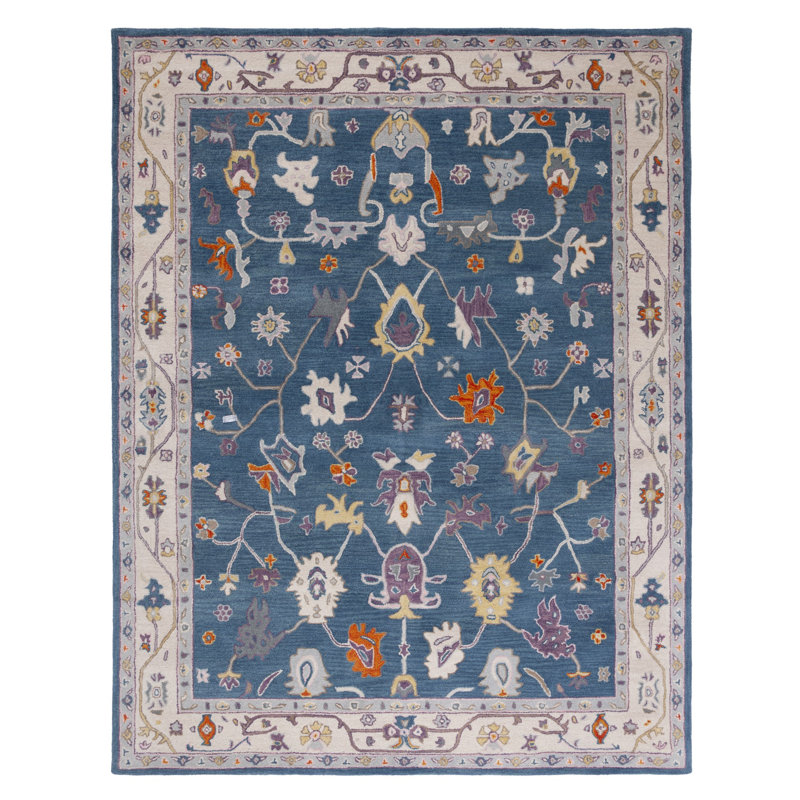 Tapis oriental en laine touffeté à la main Lisabeth, Rectangle 8 pi x 10 pi