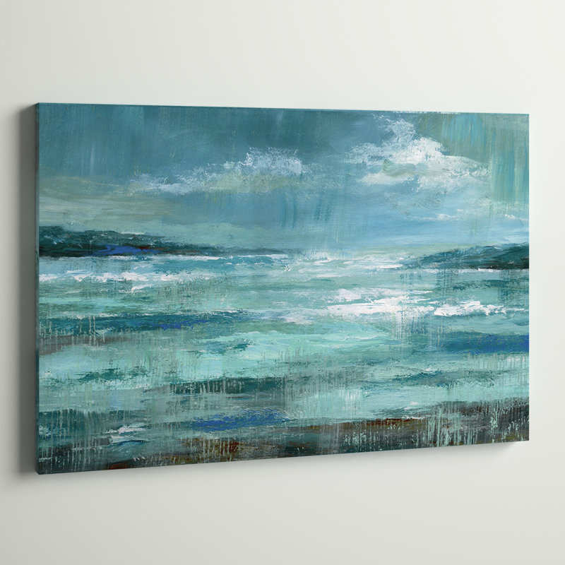 Isle Inlet, peinture sur toile, H 32 po x l 48 po, Toile tendue, Sans cadre
