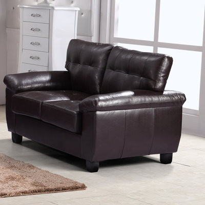 Benton 57'' Faux Leather Loveseat