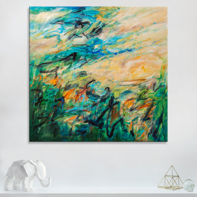 One of a Kind Art Birthday Celebration by Karen H. Salup - Wrapped Canvas Painting