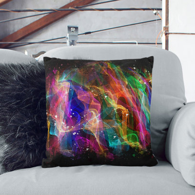 Rainbow Smoke Vol (4) Square Throw Cushion