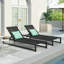  Ensemble de chaise longue réglable réglable, structure en aluminium avec siège en filet respirant, 5 positions inclinables, résistant à la rouille pour une utilisation sur le patio, le jardin ou la piscine-1231507421