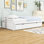 Twin-to-King Wood Daybed with Pull-Out Twin Trundle and Strong Frame