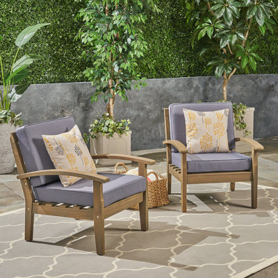 Chaises de patio à cadre en bois