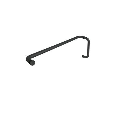 FHC CP10X28MB 10" X 28" Push/Pull Combo - 1" Diameter Back-to-Back - Matte Black