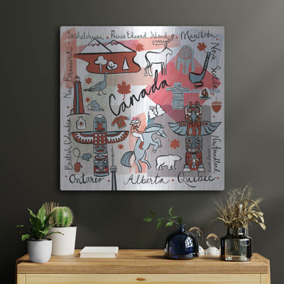 Art mural luxueux «Global Travel 7» par Farida Zaman, 24 po x 24 po
