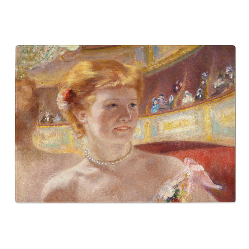 Woman with a Pearl Necklace by Mary Cassatt Chopping Board, 0.4cm H x 28.5cm W x 39cm L
