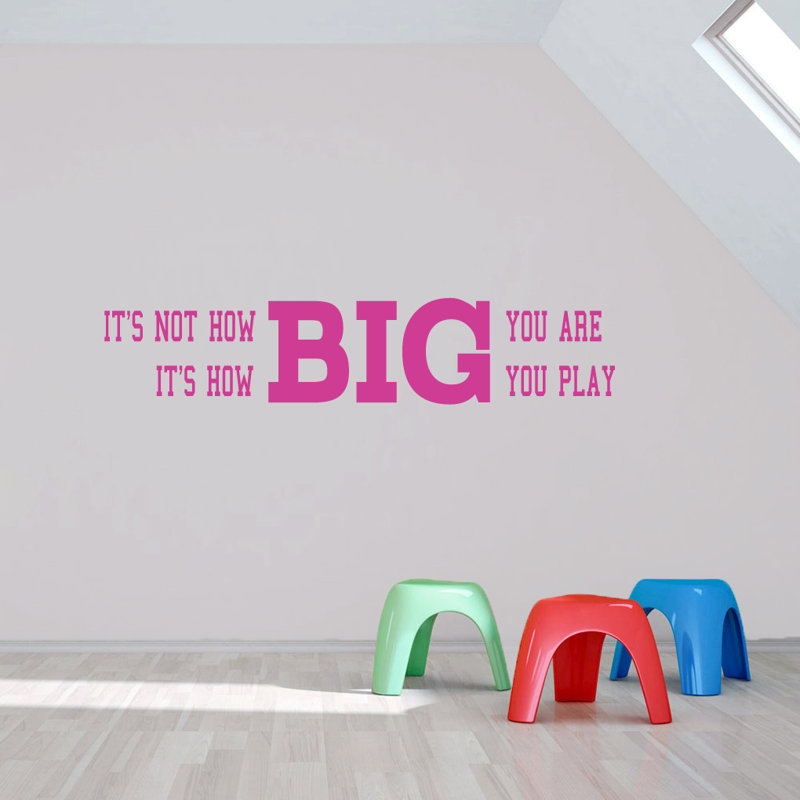 Adhésif décoratif «how you play you play, Rose vif