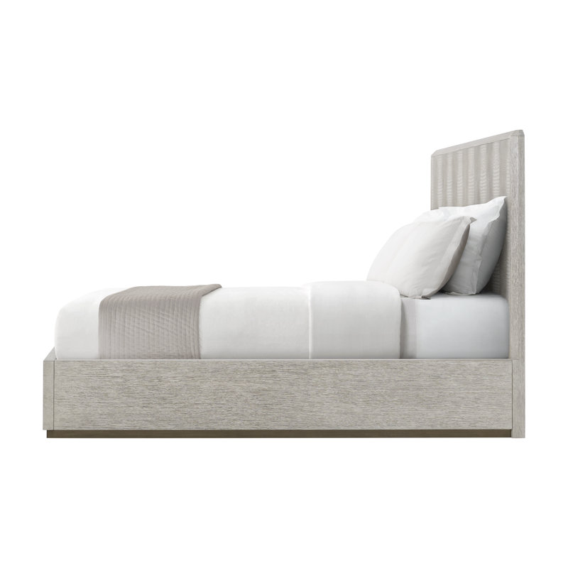 Spencer ST. James Leather Bed, Argento, Queen