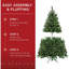 Arbre de Noël artificiel épinette 4,5 pi pour la maison, le bureau, la décoration de fête avec 400 branches, assemblage facile, charnières en métal et base pliable