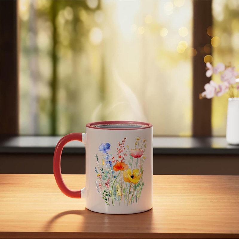 Ceramic Coffee Mug, Red