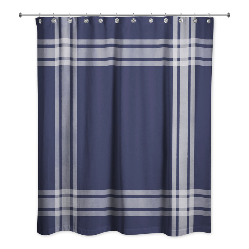 Rideau de douche simple Stronach, Bleu marine