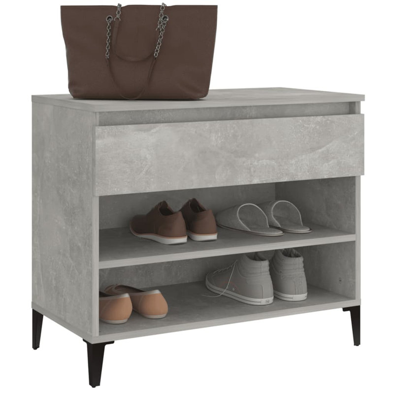 8 Pair Shoe Storage Cabinet, Light Grey