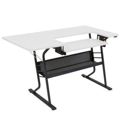 Fabry 73.3cm x 38.5cm Sewing Table with Sewing Machine Platform